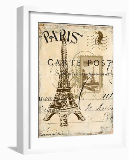 Paris Collage I - Eiffel Tower-Gregory Gorham-Framed Art Print