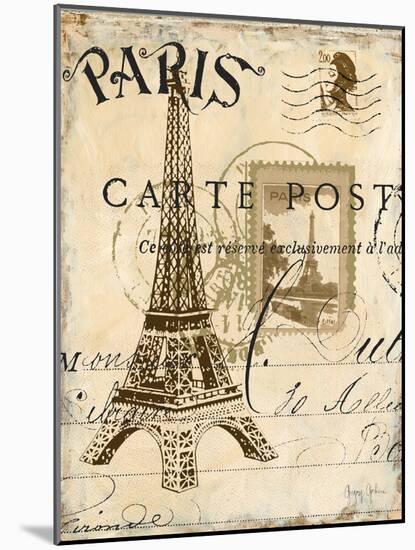 Paris Collage I - Eiffel Tower-Gregory Gorham-Mounted Art Print