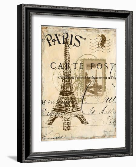 Paris Collage I - Eiffel Tower-Gregory Gorham-Framed Art Print