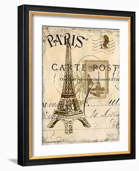 Paris Collage I - Eiffel Tower-Gregory Gorham-Framed Art Print