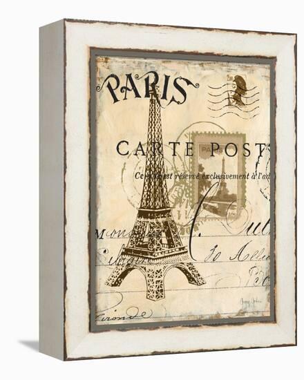 Paris Collage I - Eiffel Tower-Gregory Gorham-Framed Stretched Canvas