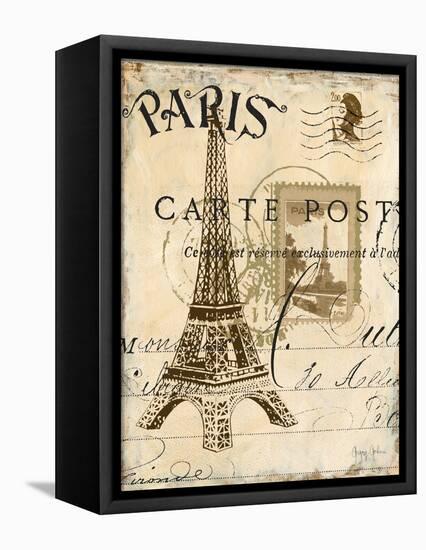 Paris Collage I - Eiffel Tower-Gregory Gorham-Framed Stretched Canvas