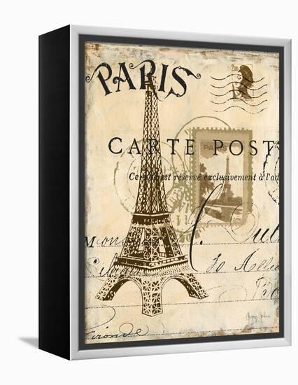 Paris Collage I - Eiffel Tower-Gregory Gorham-Framed Stretched Canvas