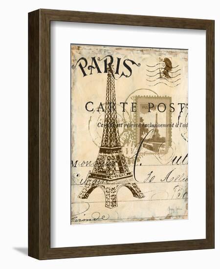 Paris Collage I - Eiffel Tower-Gregory Gorham-Framed Premium Giclee Print