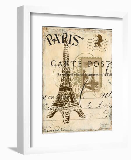 Paris Collage I - Eiffel Tower-Gregory Gorham-Framed Premium Giclee Print