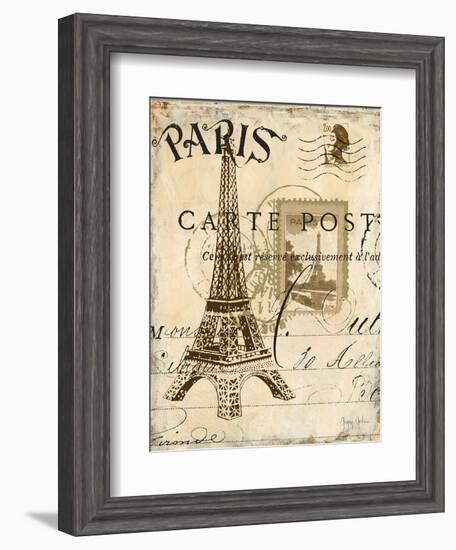 Paris Collage I - Eiffel Tower-Gregory Gorham-Framed Art Print