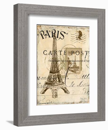 Paris Collage I - Eiffel Tower-Gregory Gorham-Framed Art Print