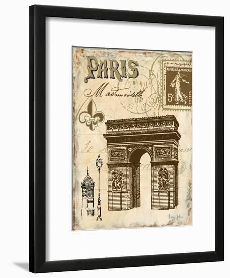 Paris Collage II  - Arc de Triomphe-Gregory Gorham-Framed Premium Giclee Print