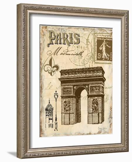 Paris Collage II  - Arc de Triomphe-Gregory Gorham-Framed Art Print