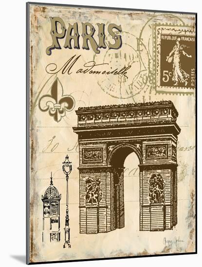 Paris Collage II  - Arc de Triomphe-Gregory Gorham-Mounted Art Print