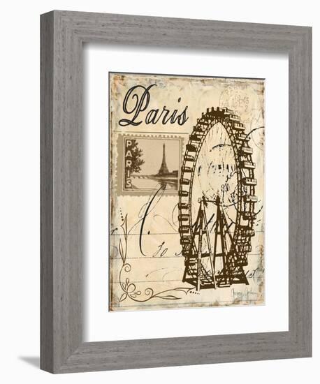 Paris Collage III - Ferris Wheel-Gregory Gorham-Framed Premium Giclee Print