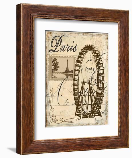 Paris Collage III - Ferris Wheel-Gregory Gorham-Framed Premium Giclee Print