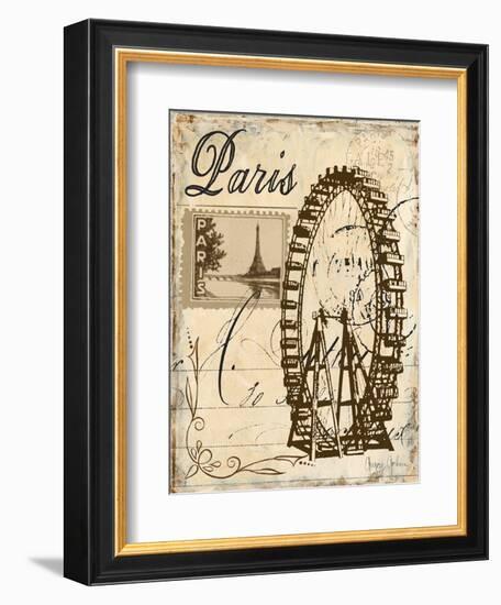 Paris Collage III - Ferris Wheel-Gregory Gorham-Framed Premium Giclee Print