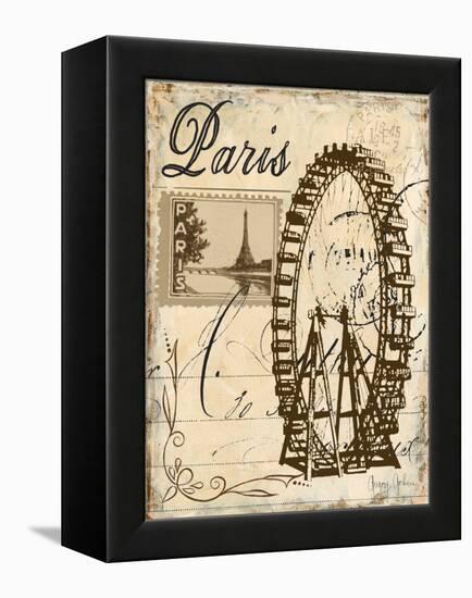 Paris Collage III - Ferris Wheel-Gregory Gorham-Framed Stretched Canvas