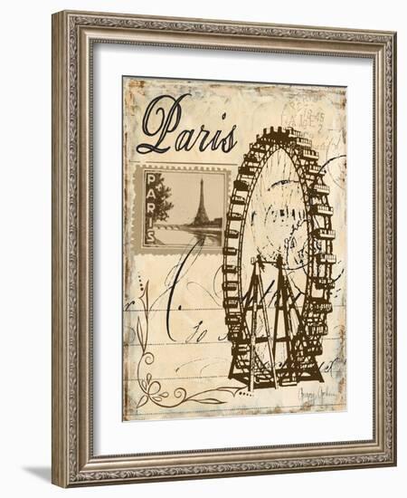 Paris Collage III - Ferris Wheel-Gregory Gorham-Framed Art Print