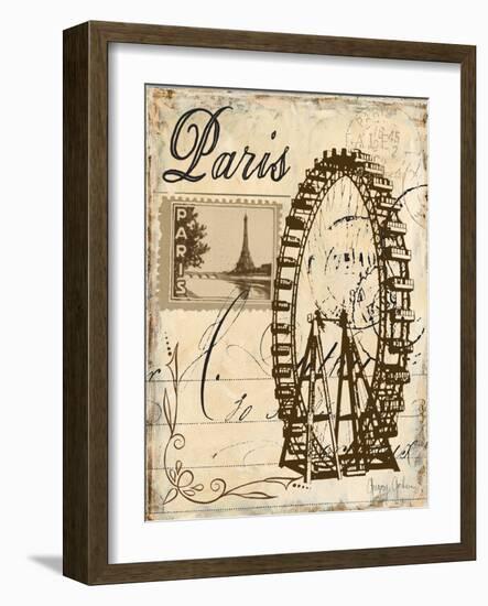 Paris Collage III - Ferris Wheel-Gregory Gorham-Framed Art Print