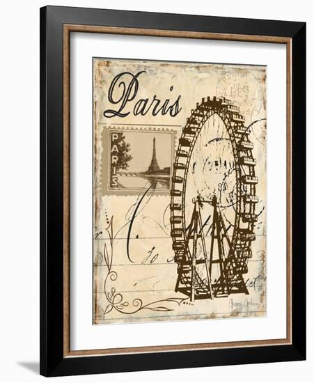 Paris Collage III - Ferris Wheel-Gregory Gorham-Framed Art Print