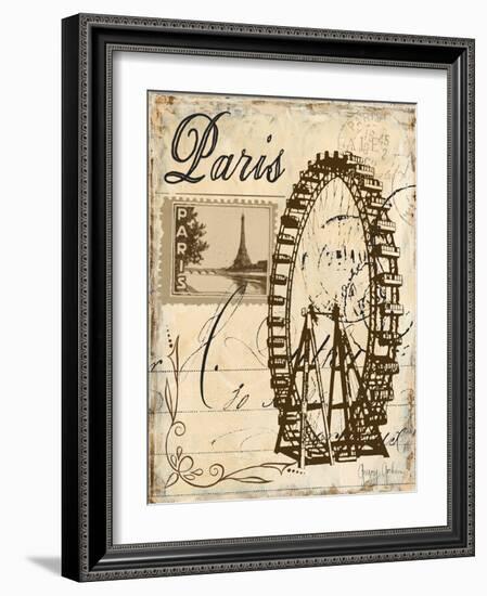 Paris Collage III - Ferris Wheel-Gregory Gorham-Framed Art Print