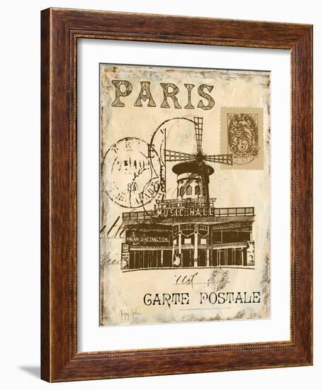 Paris Collage IV - Moulin Rouge-Gregory Gorham-Framed Art Print