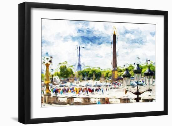 Paris Concorde - In the Style of Oil Painting-Philippe Hugonnard-Framed Giclee Print