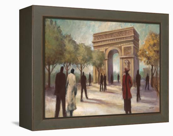 Paris Crowds-Marc Taylor-Framed Stretched Canvas