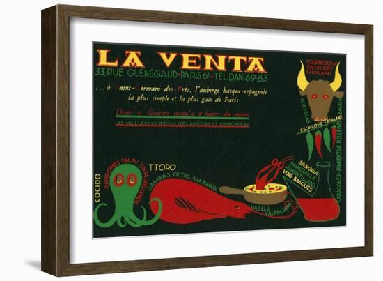 Paris Delicatessen for Spanish Food-null-Framed Art Print