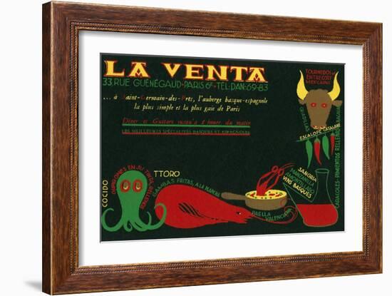 Paris Delicatessen for Spanish Food-null-Framed Art Print