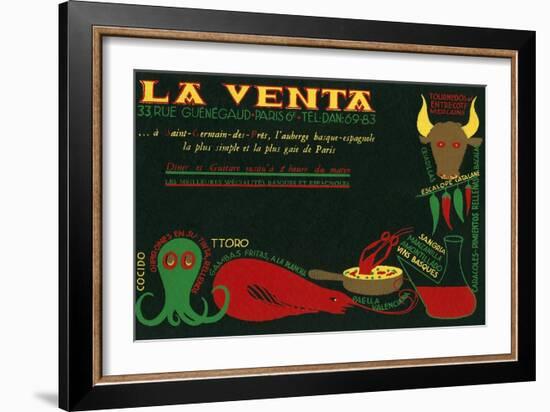 Paris Delicatessen for Spanish Food-null-Framed Art Print