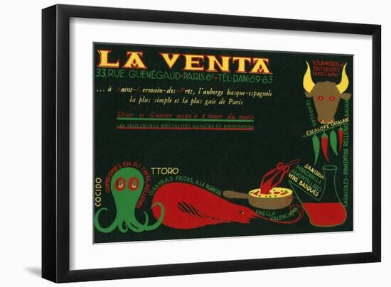 Paris Delicatessen for Spanish Food-null-Framed Art Print