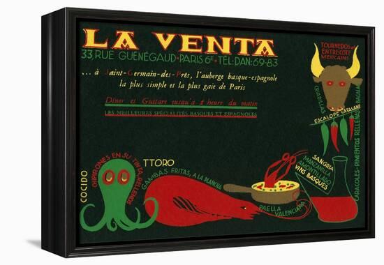 Paris Delicatessen for Spanish Food-null-Framed Stretched Canvas