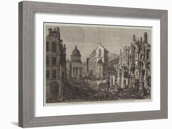 Paris Demolitions, Removal of a Portion of the Quartier Latin-Felix Thorigny-Framed Giclee Print