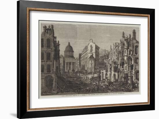 Paris Demolitions, Removal of a Portion of the Quartier Latin-Felix Thorigny-Framed Giclee Print