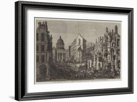 Paris Demolitions, Removal of a Portion of the Quartier Latin-Felix Thorigny-Framed Giclee Print