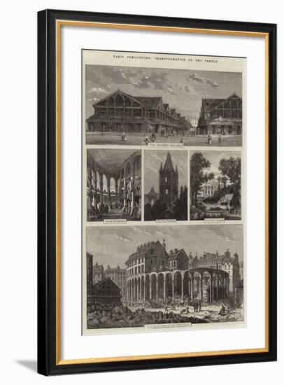 Paris Demolitions, Transformation of the Temple-Felix Thorigny-Framed Giclee Print