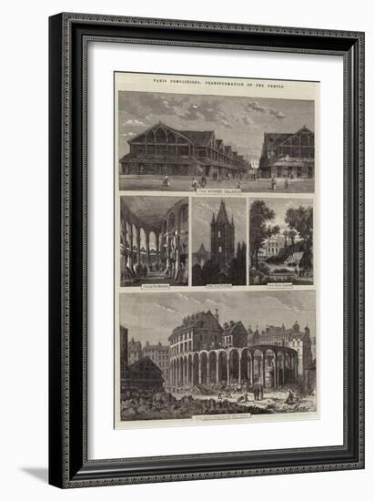 Paris Demolitions, Transformation of the Temple-Felix Thorigny-Framed Giclee Print