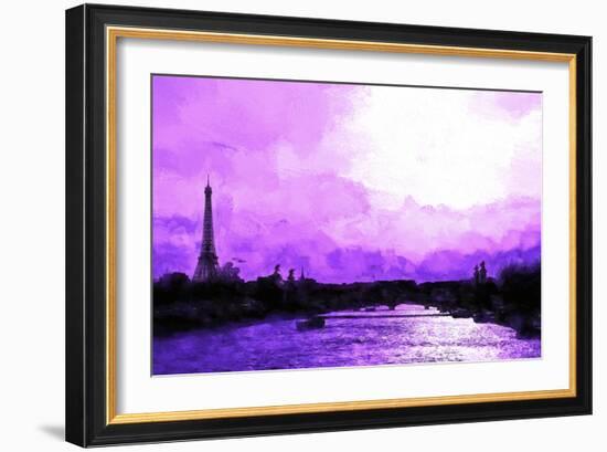 Paris Eiffel Pink Sunset-Philippe Hugonnard-Framed Giclee Print