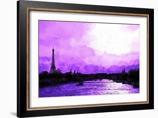 Paris Eiffel Pink Sunset-Philippe Hugonnard-Framed Premium Giclee Print