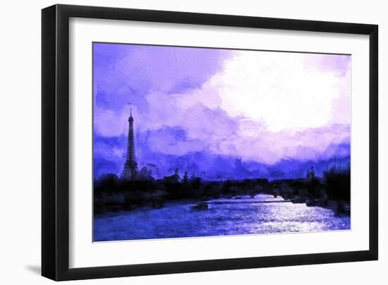 Paris Eiffel Purple Sunset-Philippe Hugonnard-Framed Giclee Print