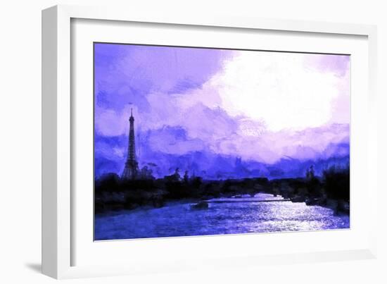 Paris Eiffel Purple Sunset-Philippe Hugonnard-Framed Giclee Print