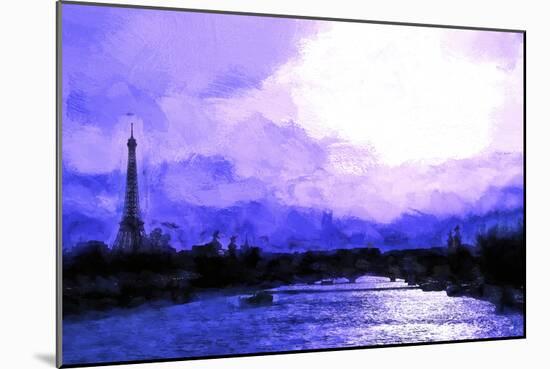 Paris Eiffel Purple Sunset-Philippe Hugonnard-Mounted Giclee Print