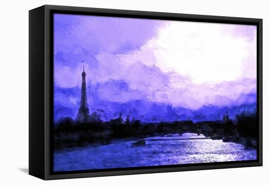 Paris Eiffel Purple Sunset-Philippe Hugonnard-Framed Premier Image Canvas