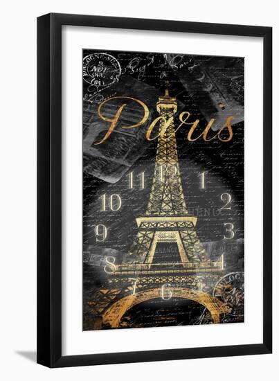 Paris Eiffel Time-Jace Grey-Framed Art Print