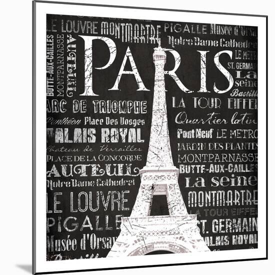 Paris Eiffel-Jace Grey-Mounted Art Print