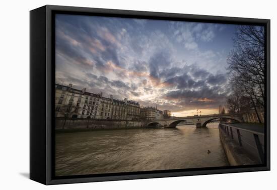 Paris, End of a Day-Sebastien Lory-Framed Premier Image Canvas