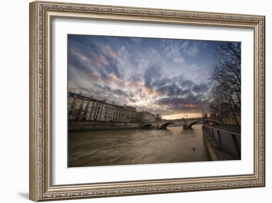 Paris, End of a Day-Sebastien Lory-Framed Photographic Print