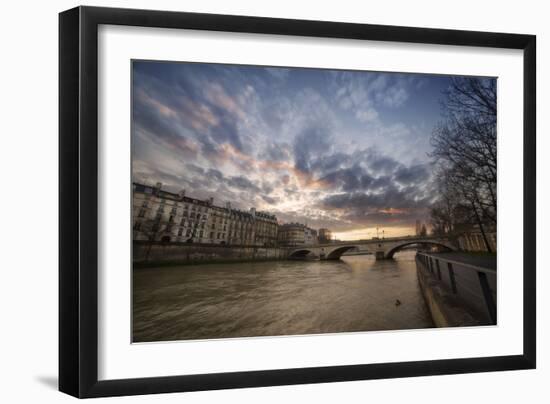 Paris, End of a Day-Sebastien Lory-Framed Photographic Print