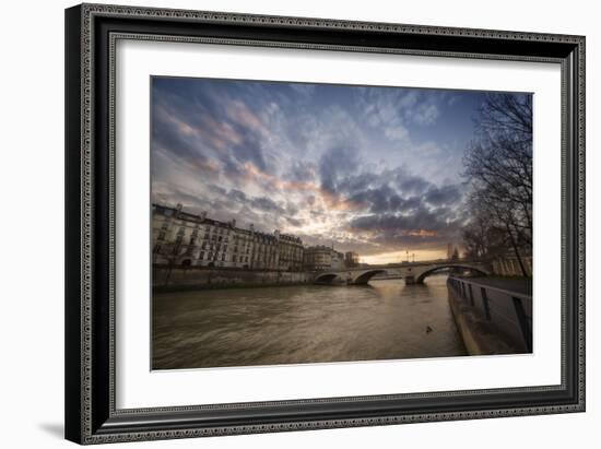 Paris, End of a Day-Sebastien Lory-Framed Photographic Print