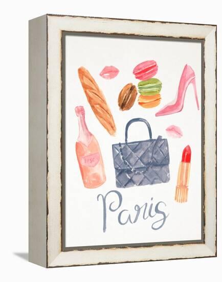 Paris Essentials I-Annie Warren-Framed Stretched Canvas