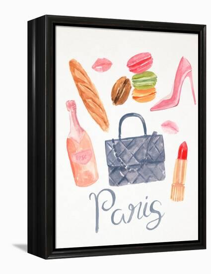 Paris Essentials I-Annie Warren-Framed Stretched Canvas