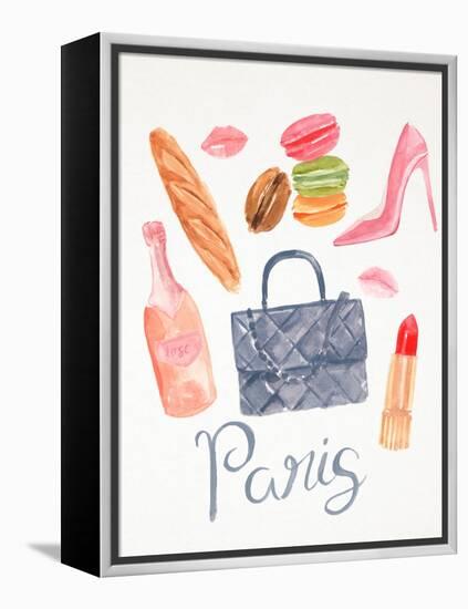 Paris Essentials I-Annie Warren-Framed Stretched Canvas